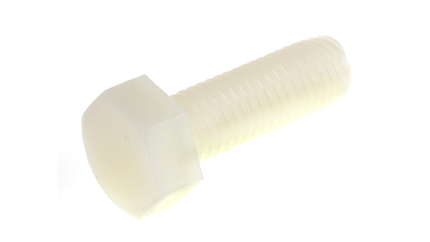 Plain Nylon Hex, Hex Bolt, M10 x 30mm