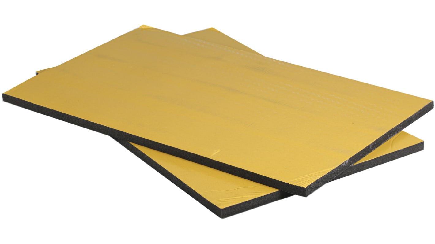 RS PRO Adhesive PUR Foam Acoustic Insulation, 1m x 600mm x 25mm