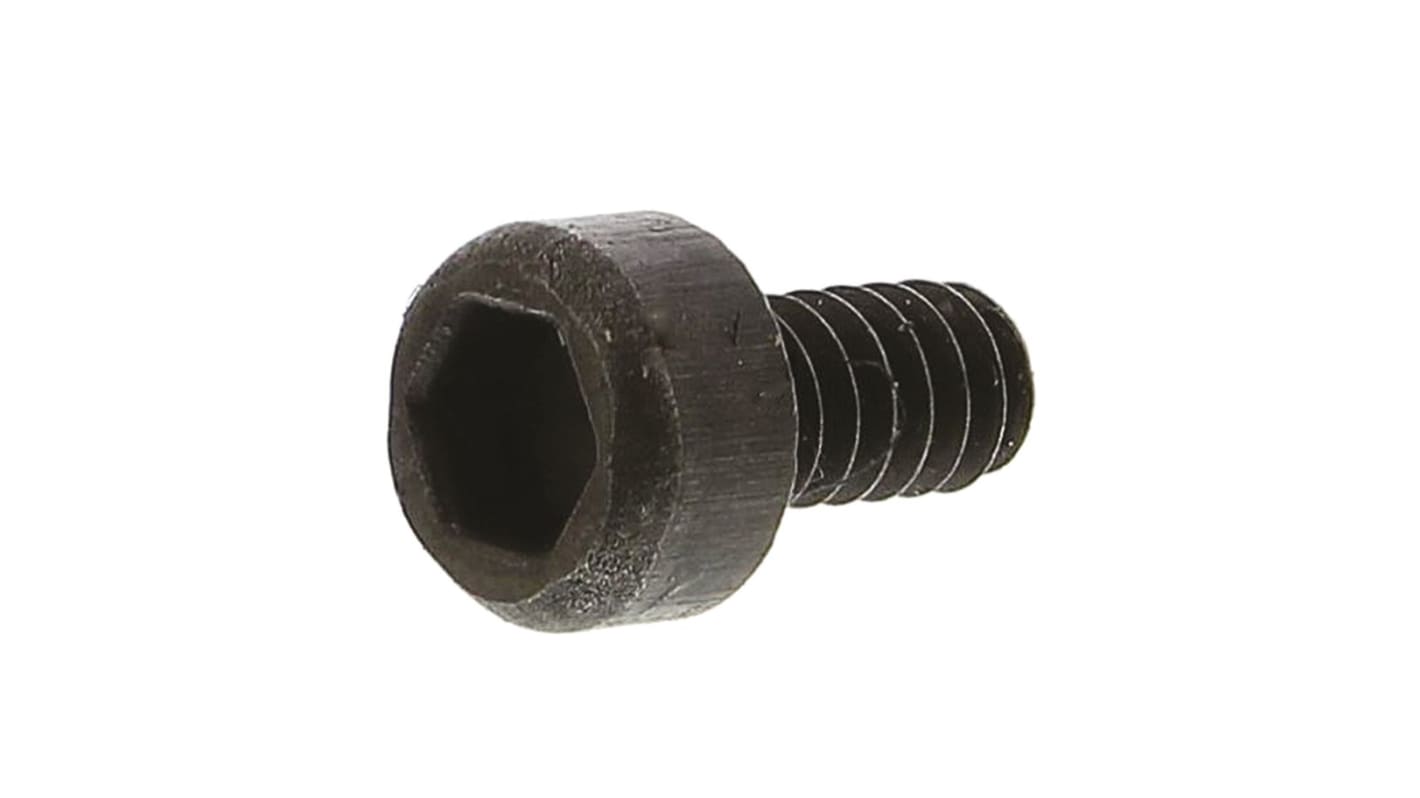 RS PRO Zylinderkopf Innensechskantschraube, Stahl schwarz passiviert, M1.6 x 0.35mm, 3mm