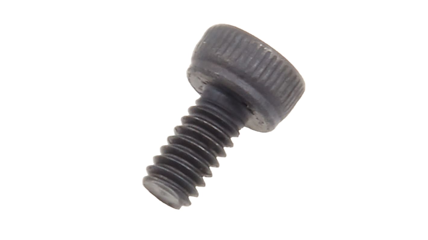 RS PRO Black, Self-Colour Steel Hex Socket Cap Screw, DIN 912, M2 x 4mm