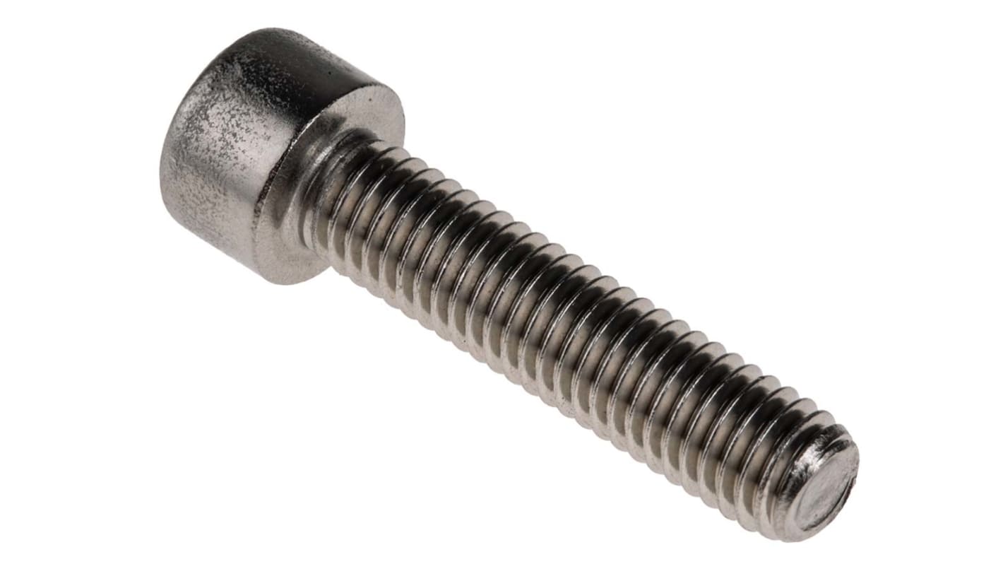 RS PRO M8 x 35mm Hex Socket Cap Screw Plain Stainless Steel