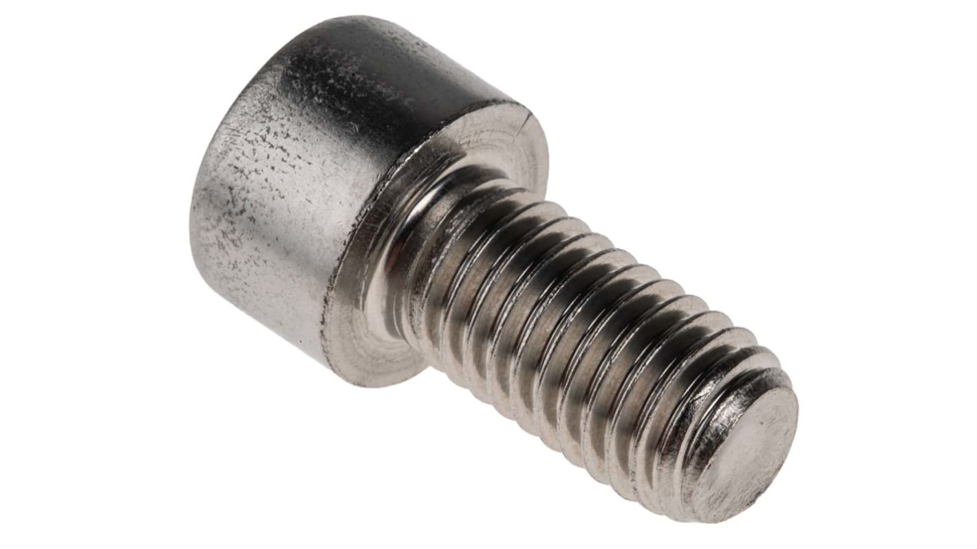 RS PRO M10 x 20mm Hex Socket Cap Screw Plain Stainless Steel