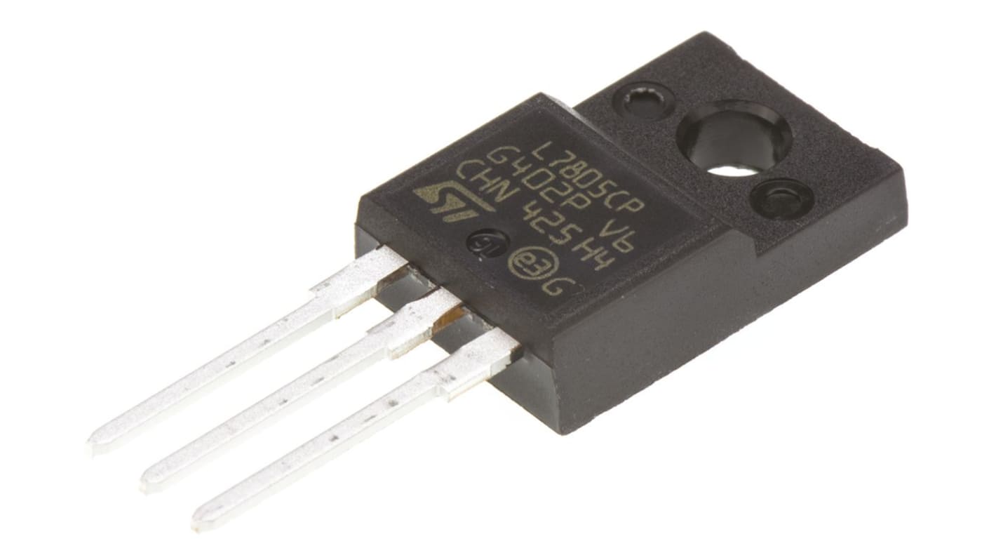 STMicroelectronics, 5 V Linear Voltage Regulator, 1.5A, 1-Channel 3-Pin, TO-220FP L7805CP