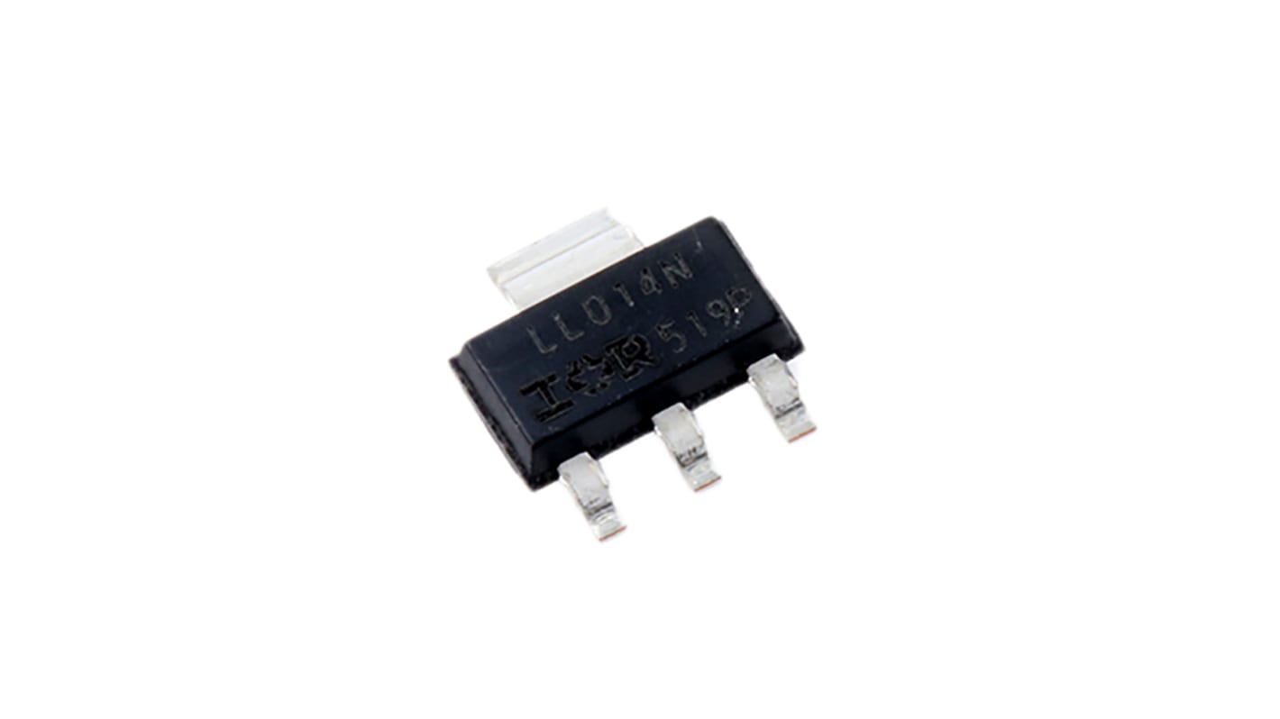 N-Channel MOSFET, 2.8 A, 55 V, 3-Pin SOT-223 Infineon IRLL014NPBF