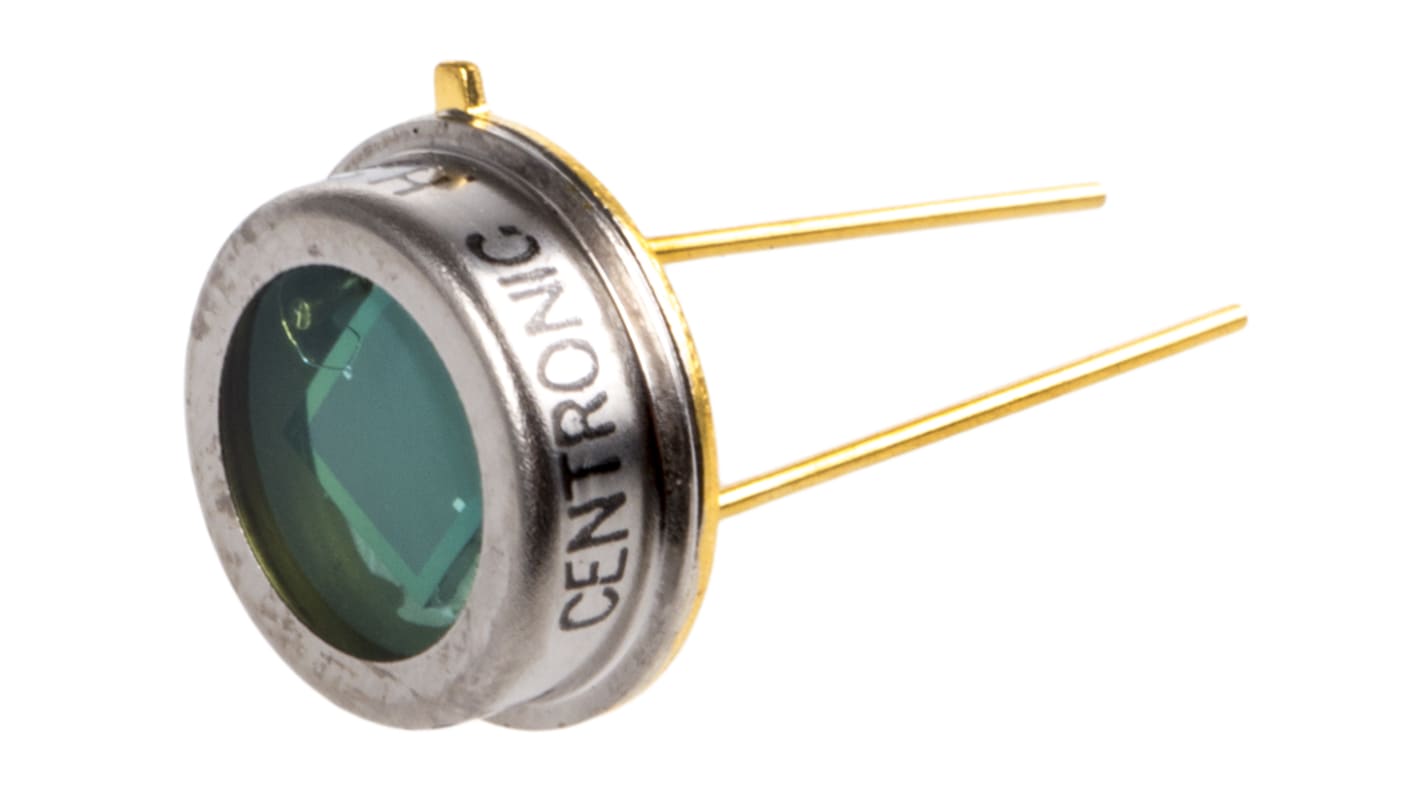 Fotodiodo Centronic 2 pin. 55 °, 0.34A/W, 560nm, rilevamento Luce visibile, TO-5