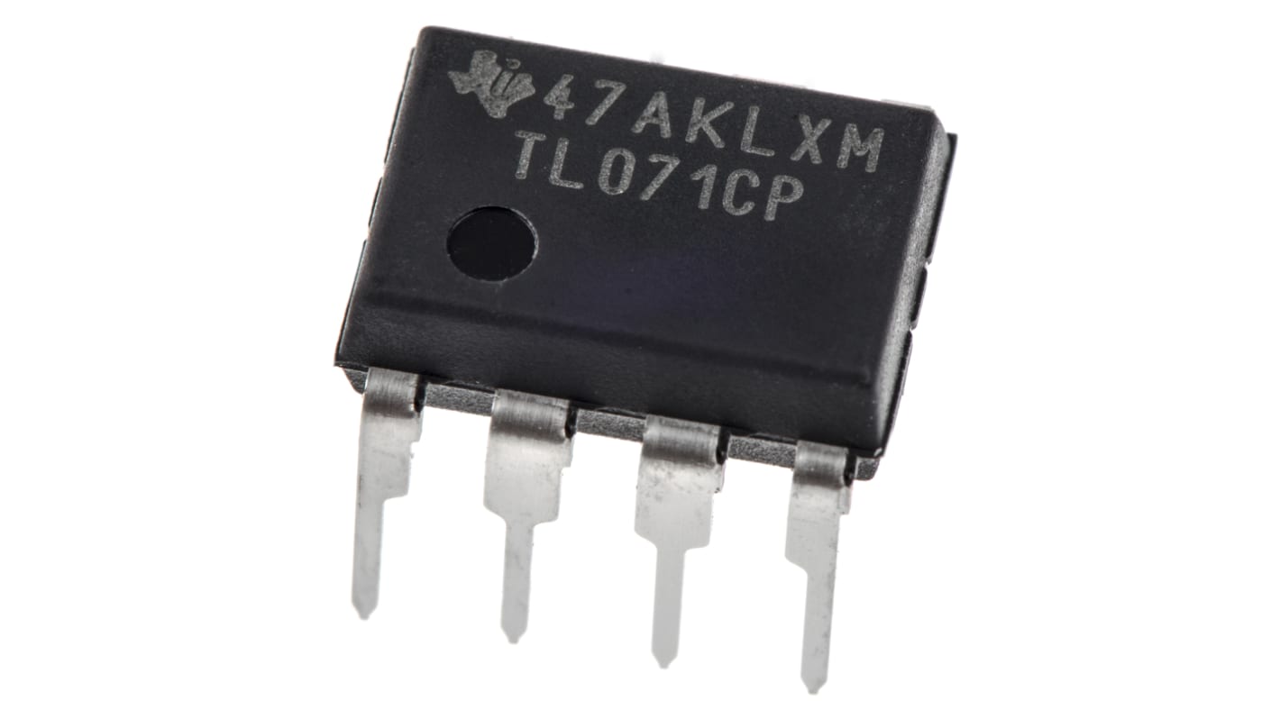 Texas Instruments オペアンプ, スルーホール, 1回路, デュアル電源, TL071CP