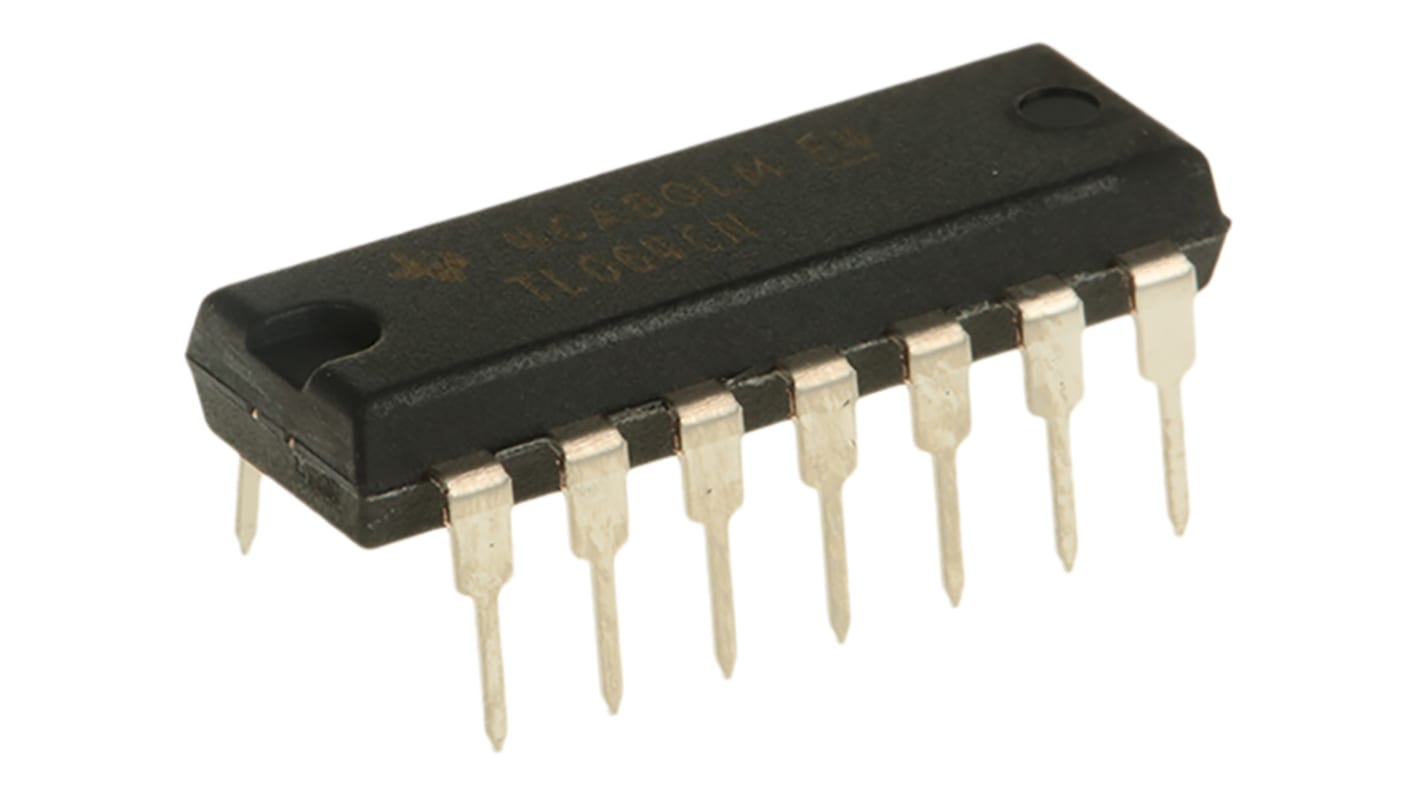 TL064CN Texas Instruments, Op Amp, 1MHz, 14-Pin PDIP