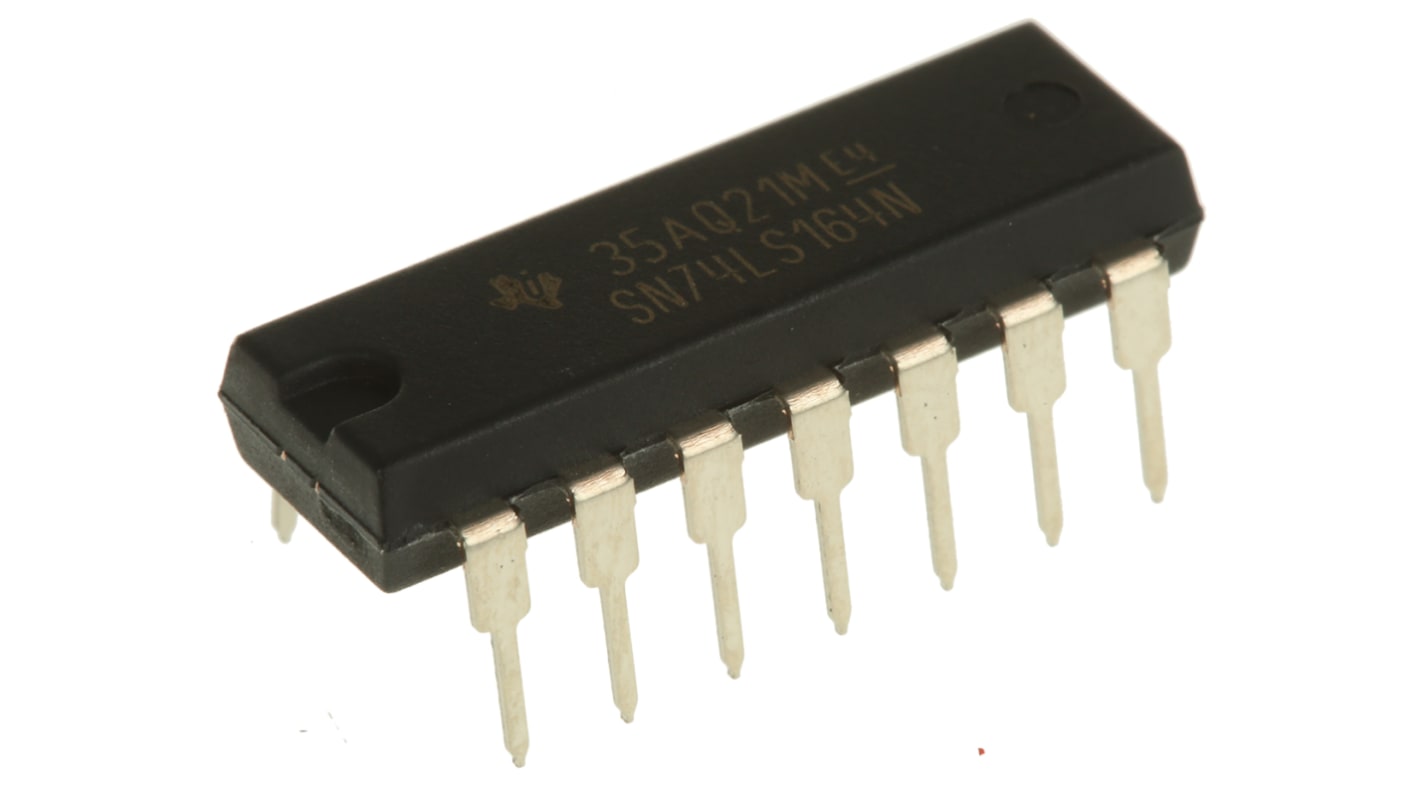 Texas Instruments SN74LS164N 8-stage Through Hole Shift Register LS, 14-Pin PDIP