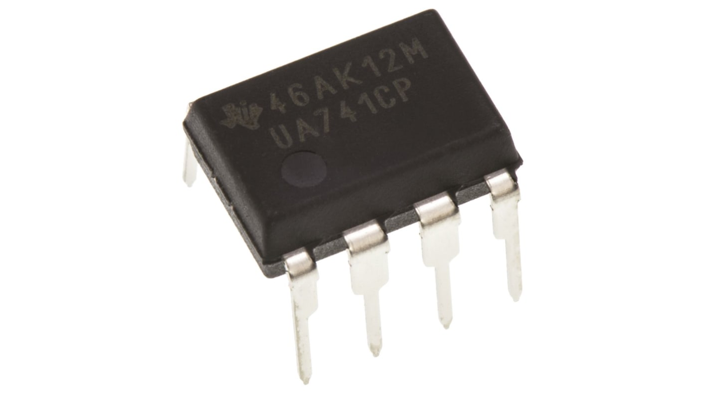 Texas Instruments UA741CP, Op Amp, 1MHz, 8-Pin PDIP