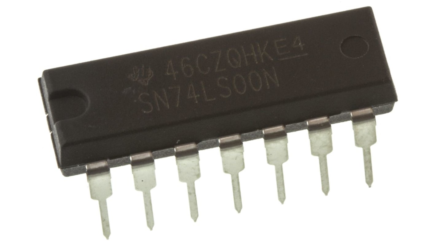 Texas Instruments SN74LS00N, Quad 2-Input NAND Logic Gate, 14-Pin PDIP
