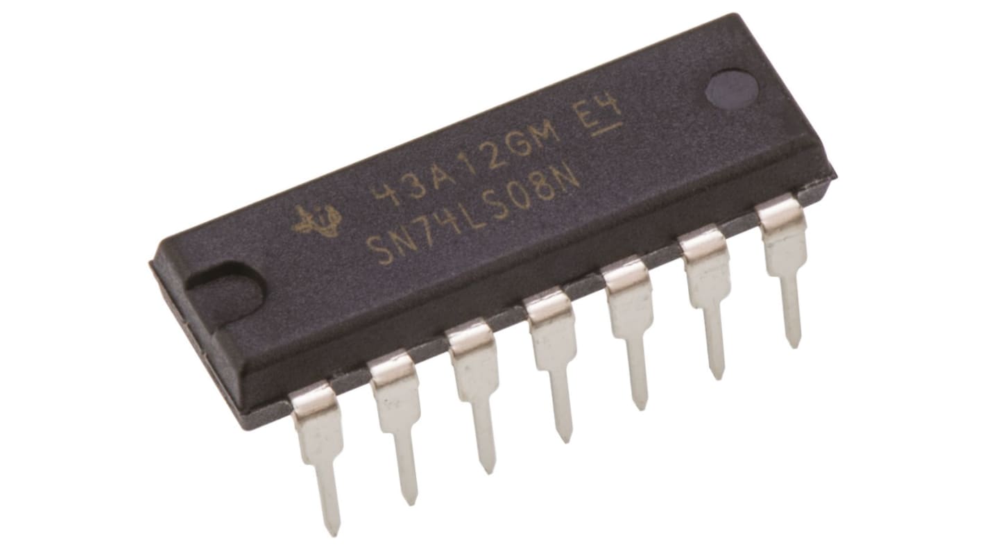 Texas Instruments SN74LS08N, Quad 2-Input AND Logic Gate, 14-Pin PDIP