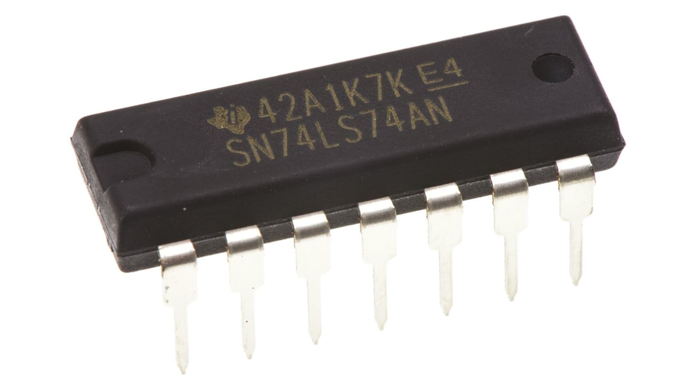 Układ przerzutnika SN74LS74AN, 14-Pin, PDIP, Texas Instruments