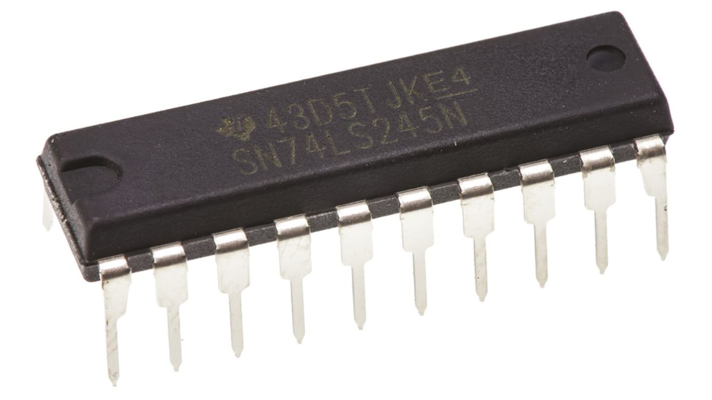 Ricetrasmettitore di bus SN74LS245N, LS, 8-Bit, Non-invertente, 20-Pin, PDIP