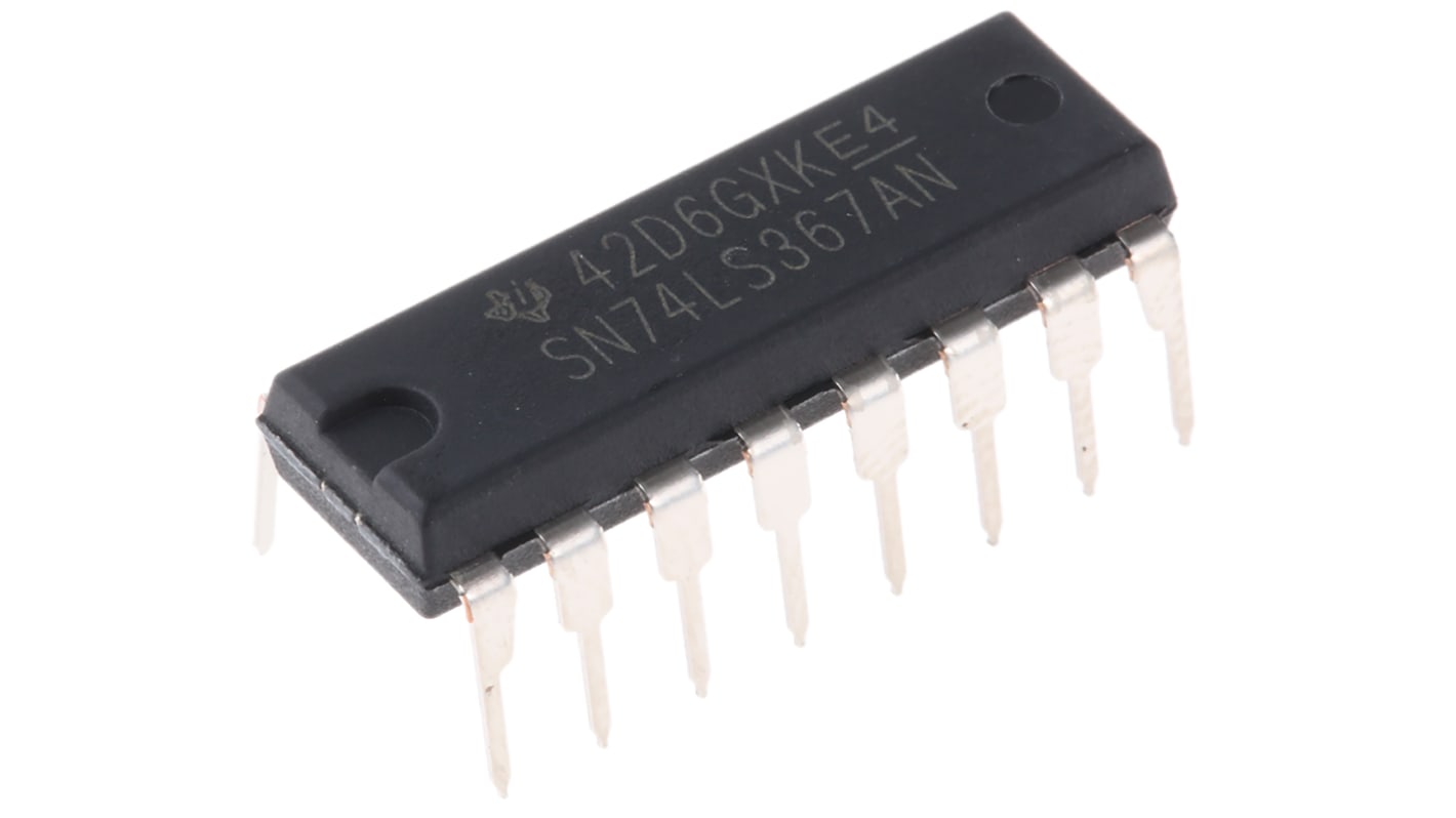 Texas Instruments SN74LS367AN, Hex-Channel Non-Inverting3-State Buffer, 16-Pin PDIP