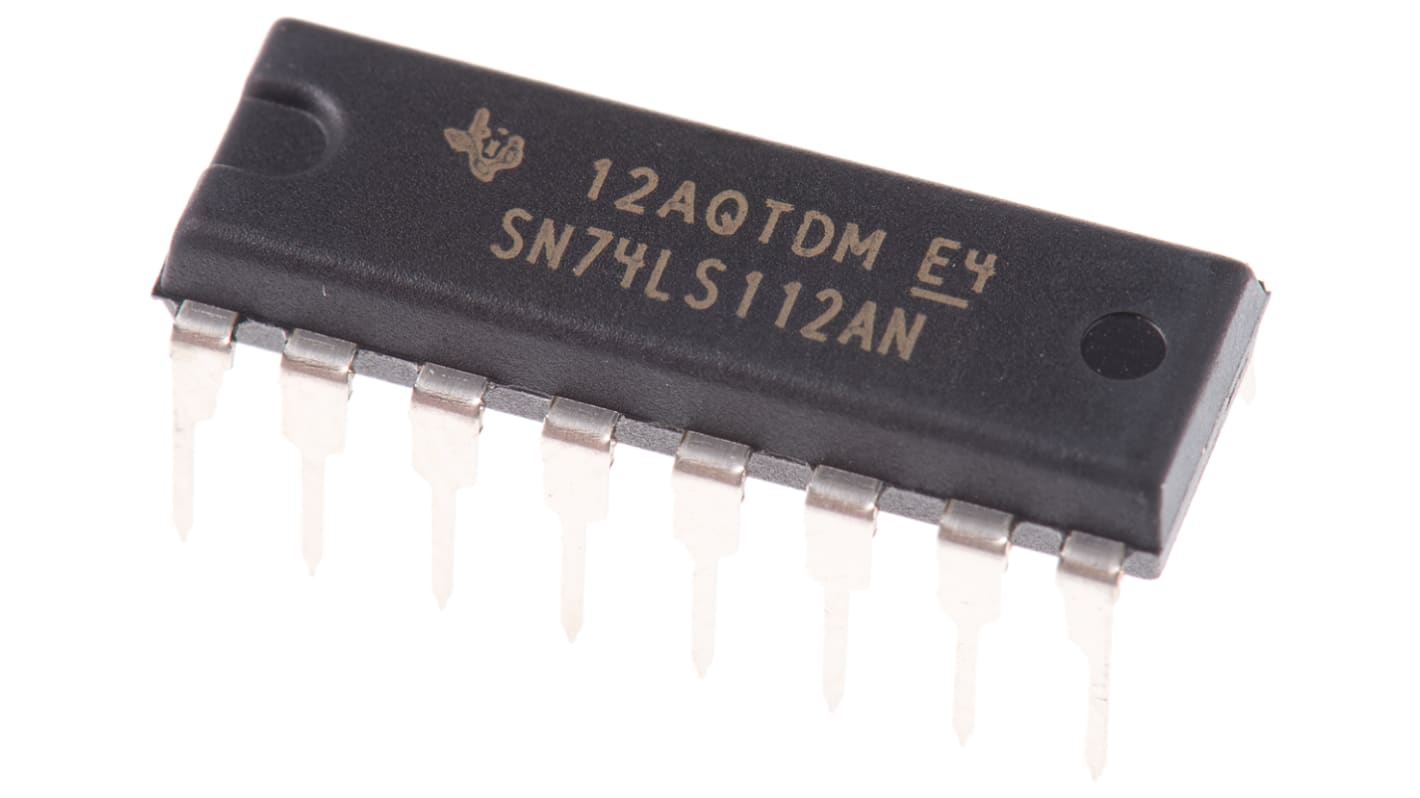 Texas Instruments IC Flip-Flop, JK Type, LS, Differential, Single Ended, Negative Edge, PDIP, 16-Pin