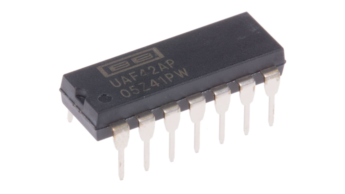 Texas Instruments Aktivfilter, Universal Filter 2. Ordnung, zeitkontinuierlich 100kHzQuad, PDIP 14-Pin