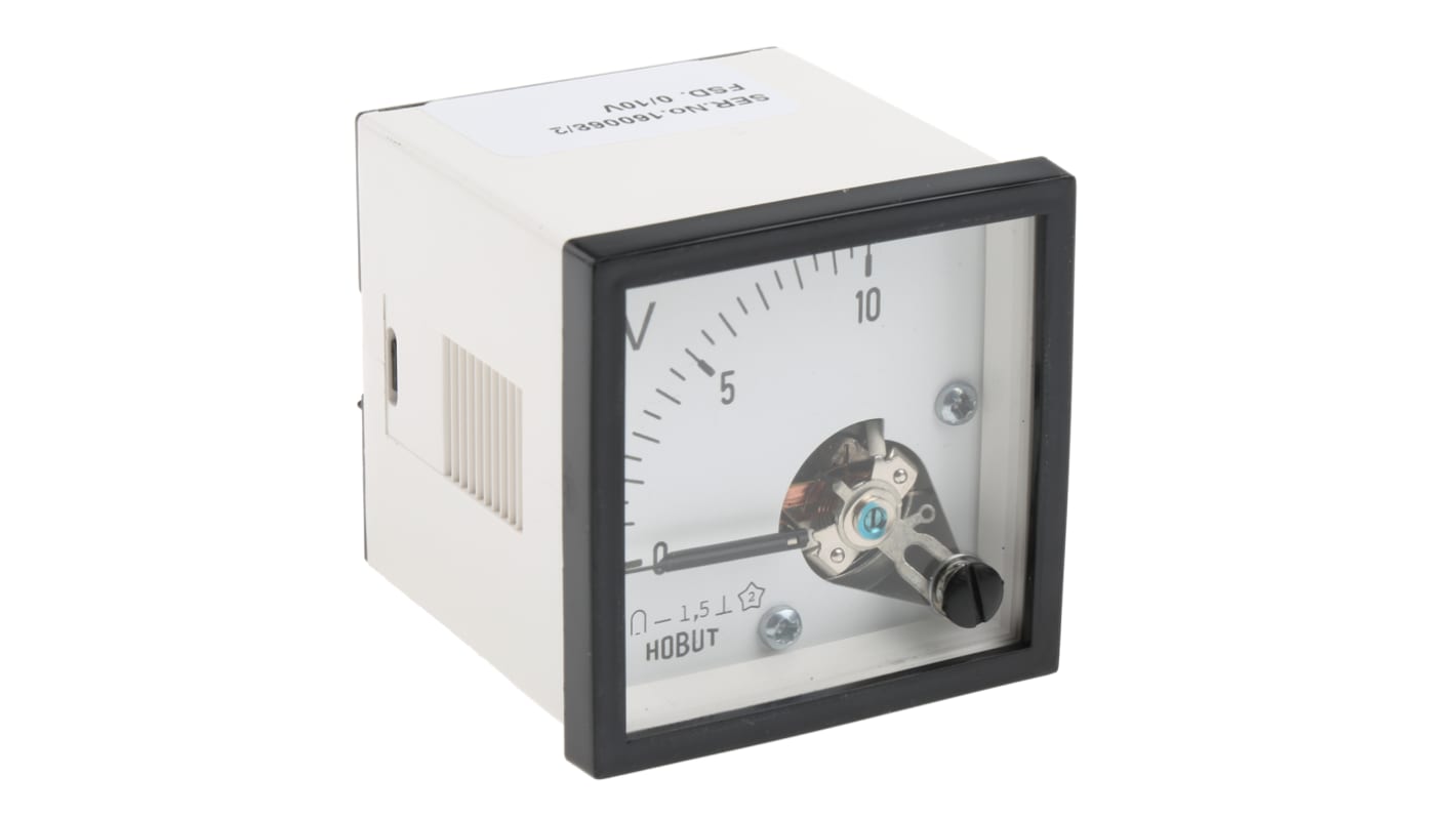 HOBUT Analogt voltmeter, DC, -25°C -> +40°C, 45 x 45 mm