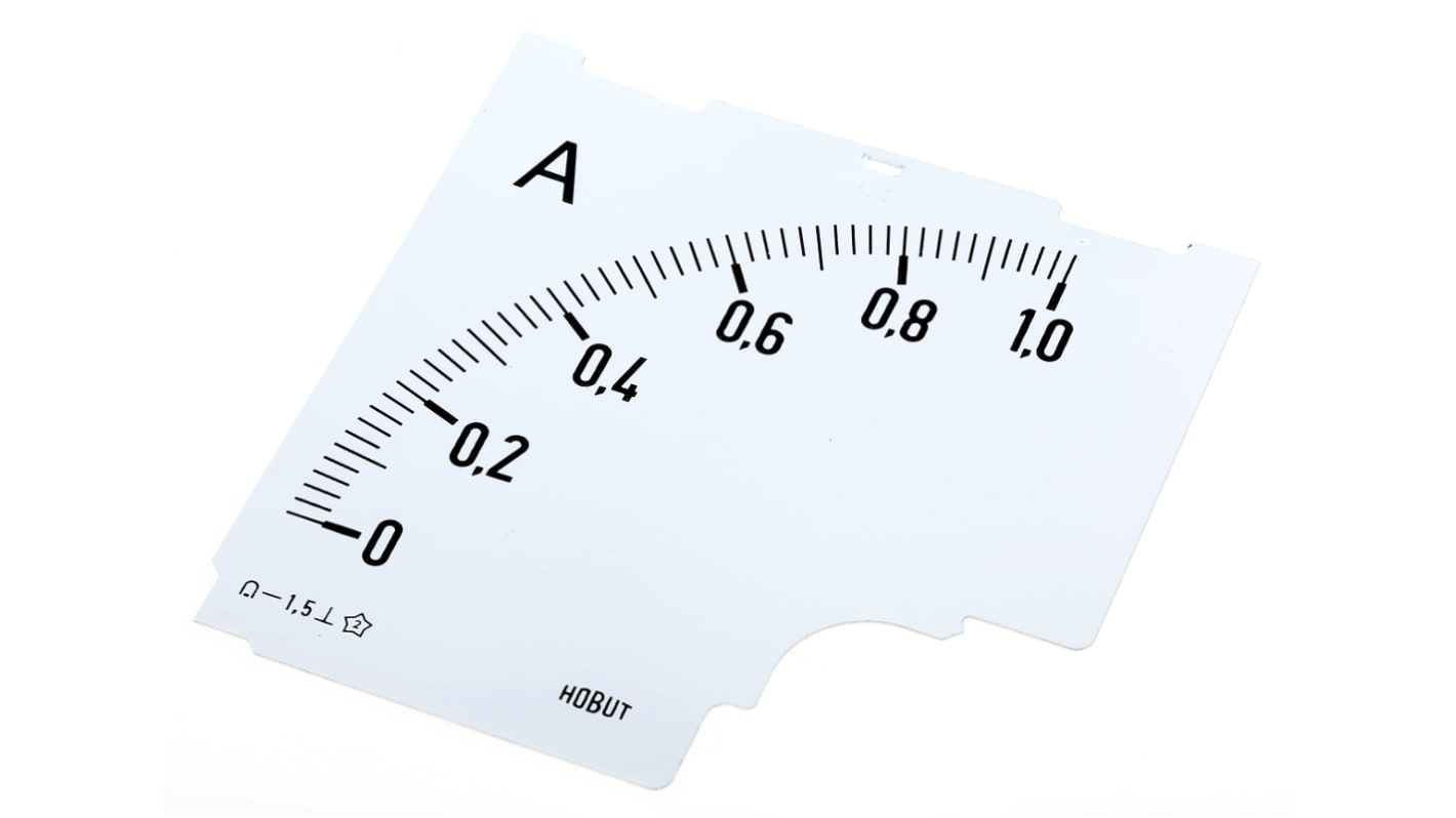 Echelle de compteur 0 / 1 A pour shunt 75 mV HOBUT