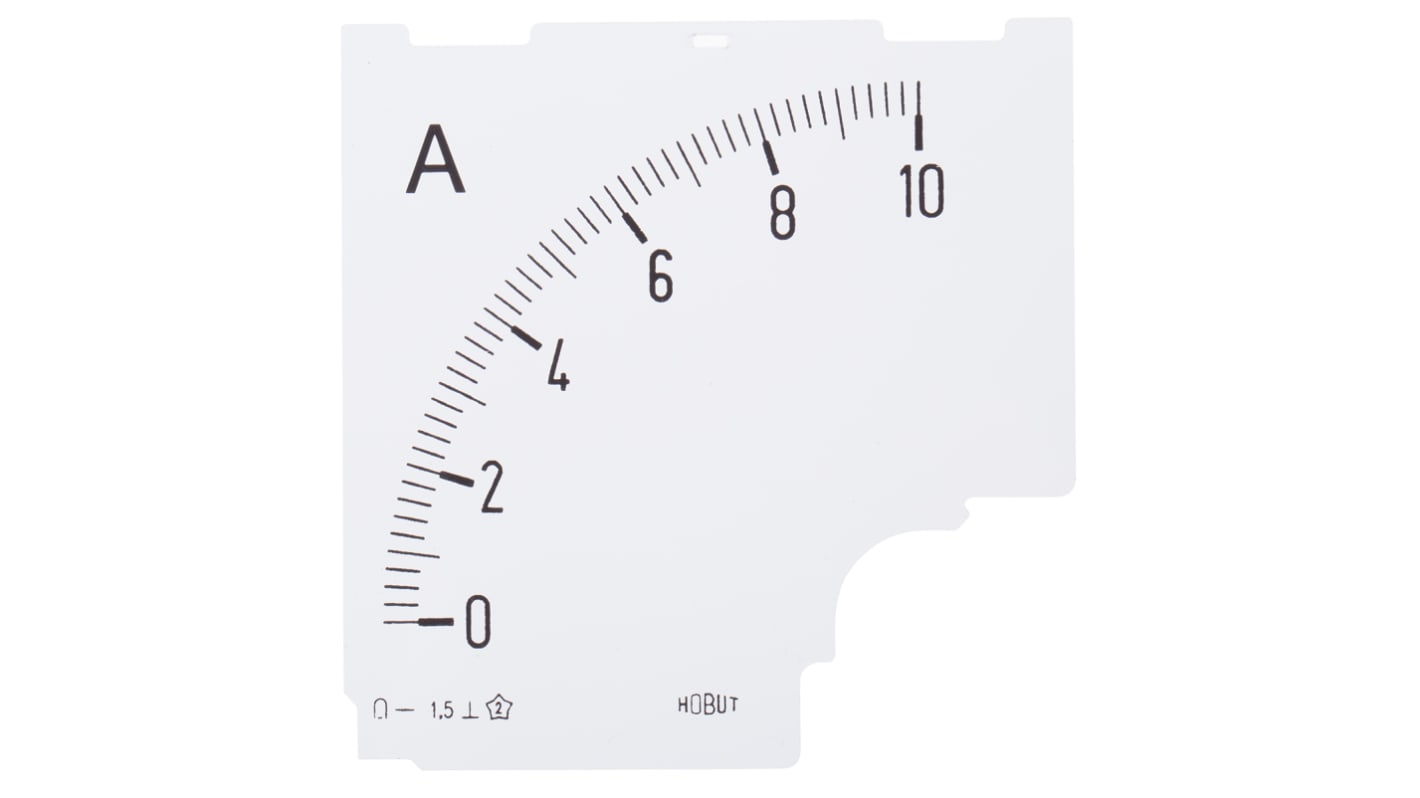 Echelle de compteur 0 / 10 A pour shunt 75 mV HOBUT