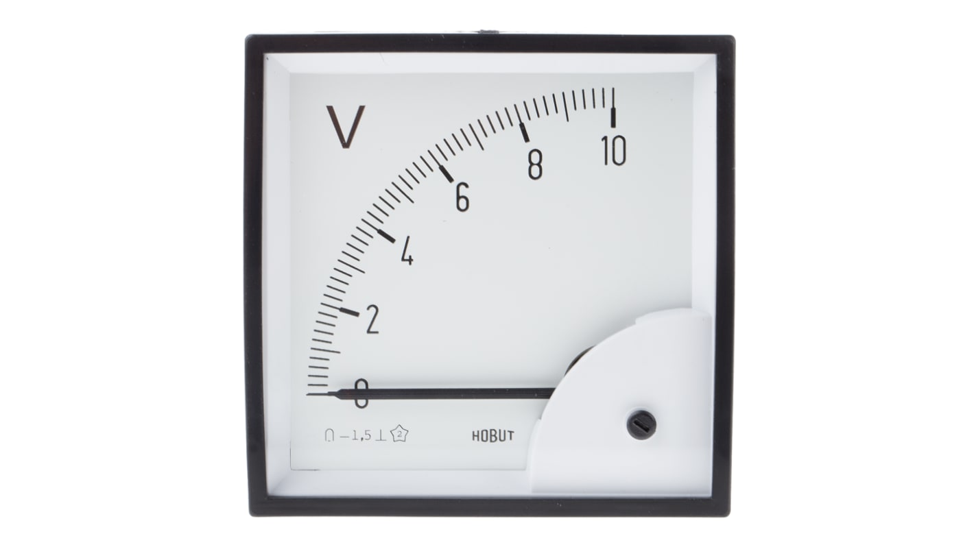 HOBUT Analogt voltmeter, DC, -25°C -> +40°C, 92 x 92 mm