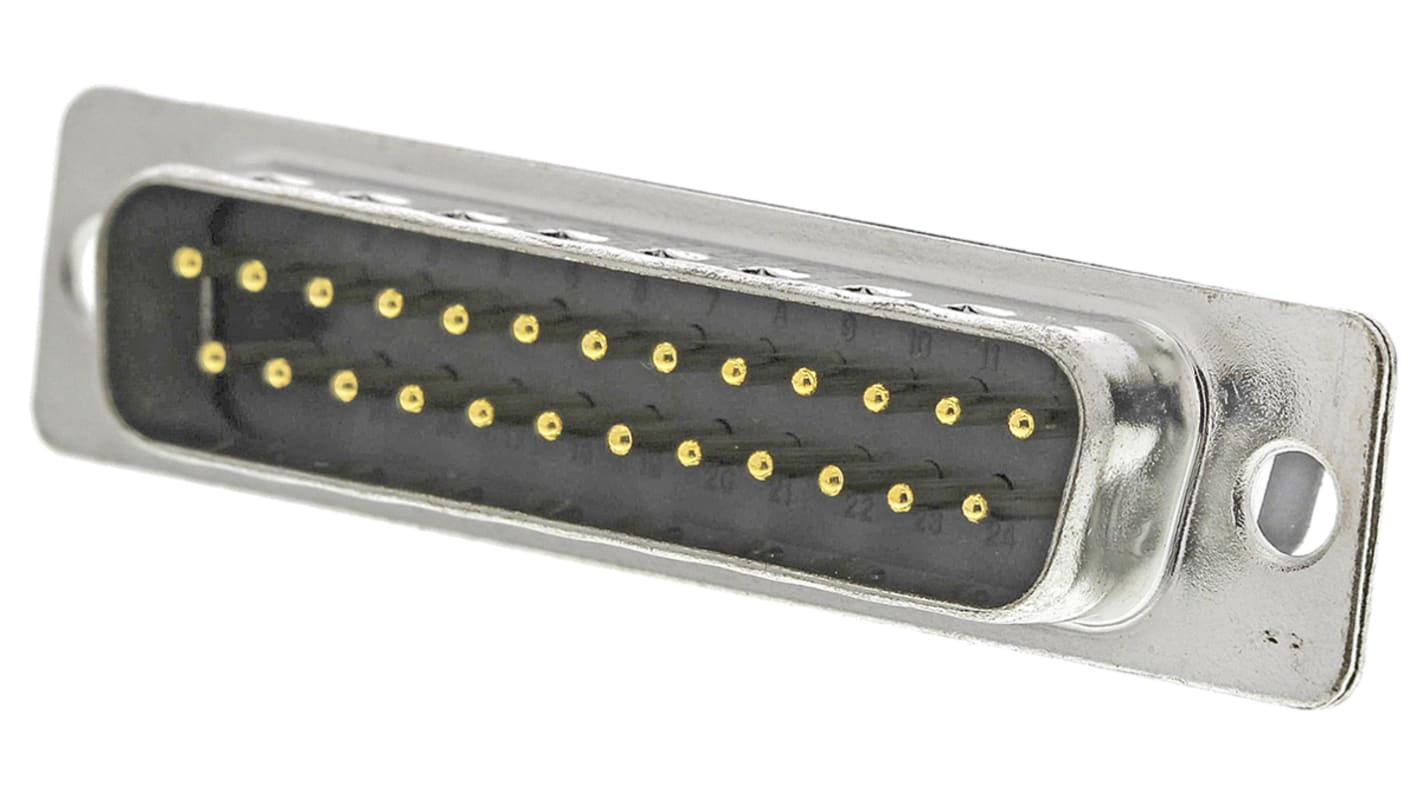 Amphenol ICC D-Sub konnektor, stik, 25-Polet, L717D Serien, 2.76mm benafstand, Lige, Kabelmontering, Skrueterminal