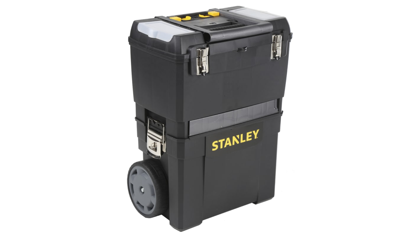 193968 Stanley 3 drawers Plastic Tool Box 2 Wheels, 480 x 290 x