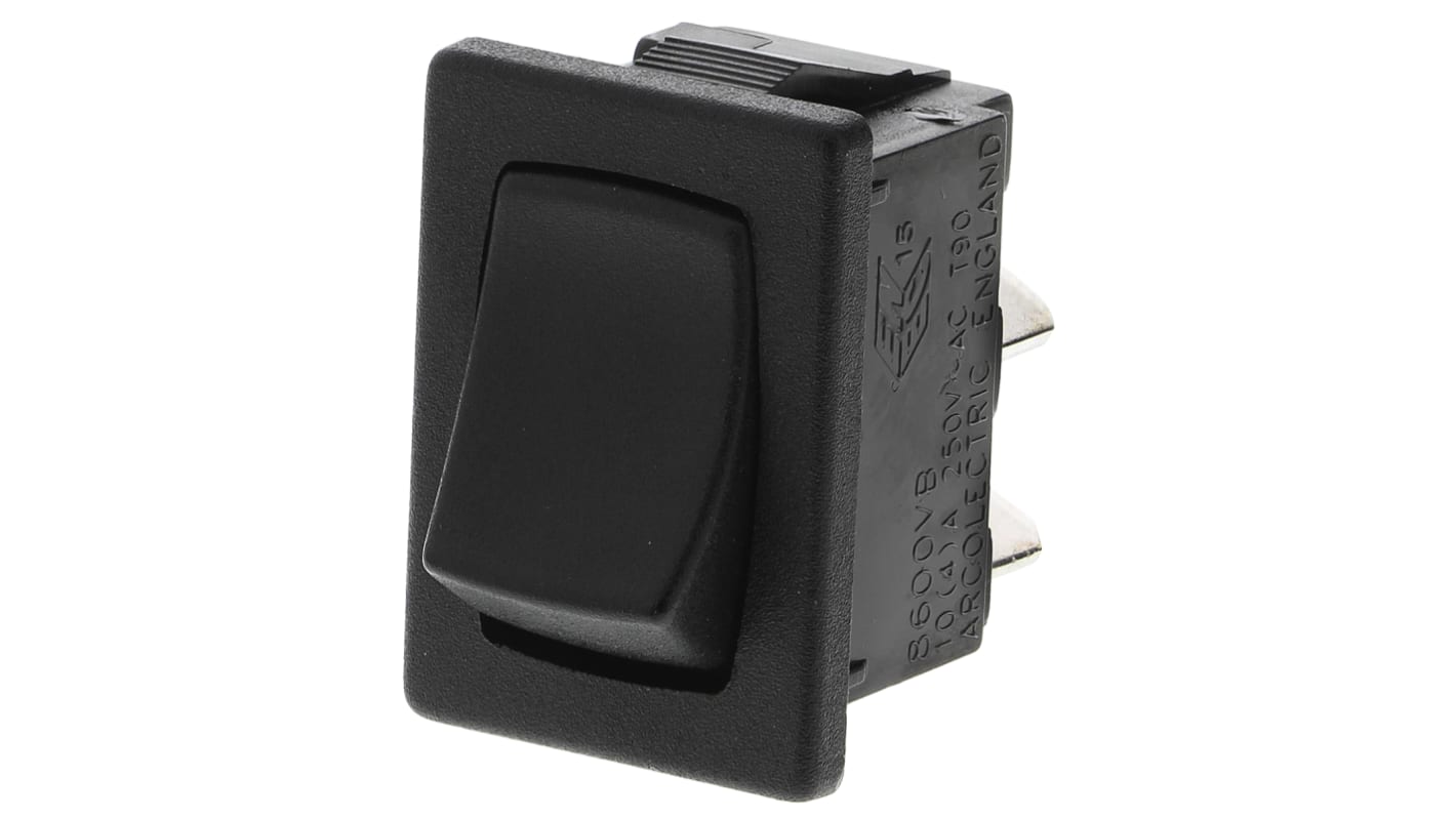 Interruptor de balancín, H8600VBAAS, Contacto SPST, On-Off, 10 A, No, Negro