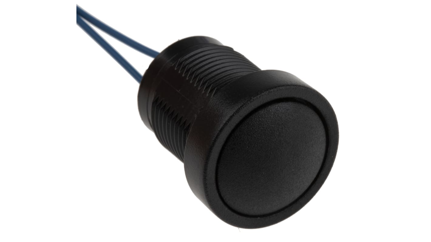 ITW Switches 49-59 Series Push Button Switch, Momentary, Panel Mount, 16mm Cutout, SPST, Clear LED, 250V ac, IP67