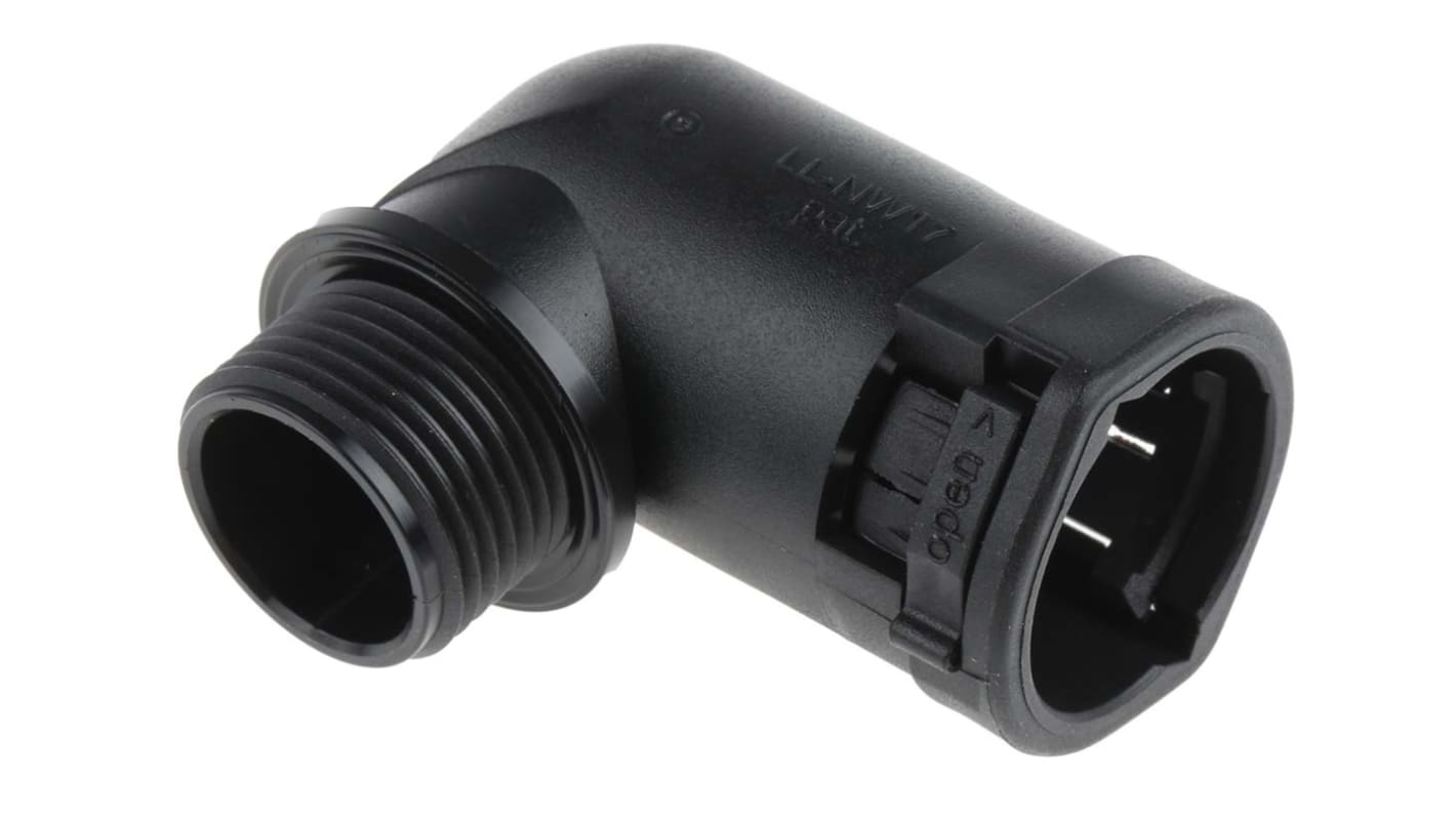 ALWD-M207 | PMA PA 6 Kabelrohr Befestigung 90° Winkel M20 20mm Schwarz ...