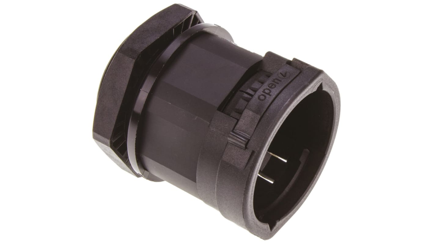 Racor para conducto PMA, Recto de PA 6 Negro, tamaño nom. 32mm, rosca M32, IP66