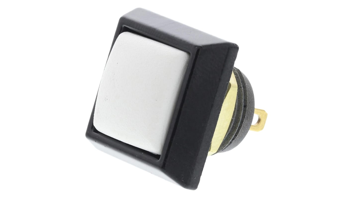 ITW Switches 59 Series Miniature Push Button Switch, Momentary, Panel Mount, 13.65mm Cutout, SPST, Clear LED, 125V ac,