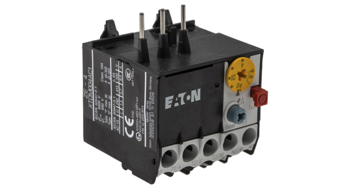 014518 ZE4 Eaton Overload Relay NO/NC, 2.4 → 4 A F.L.C, 4 A