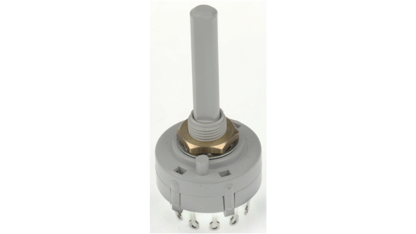 Lorlin, 12 Position SPST Rotary Switch, 150 mA @ 250 V ac, Solder Tab