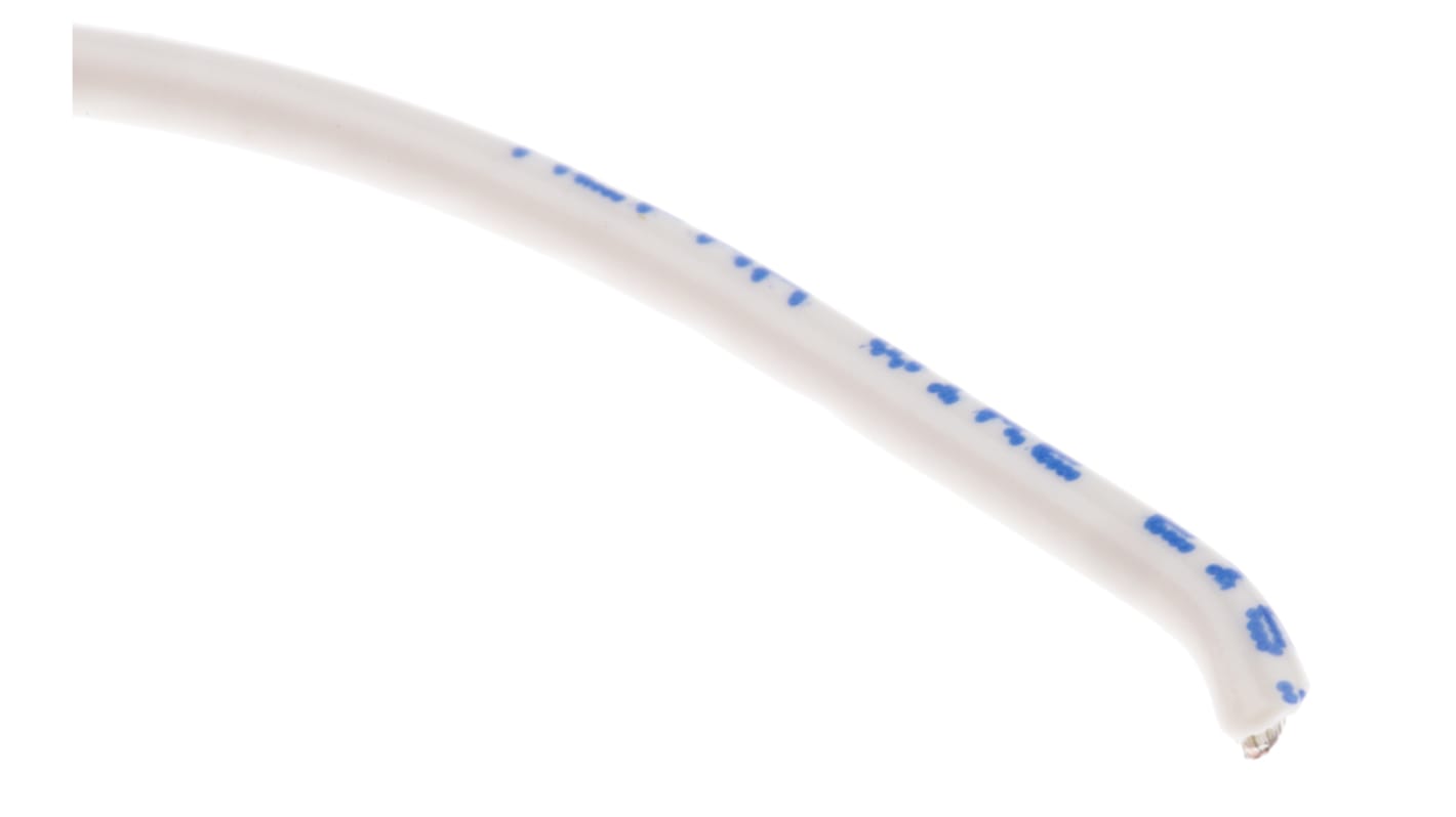Alpha Wire White 0.52 mm² Hook Up Wire, 20 AWG, 10/0.25 mm, 30m, PVC Insulation