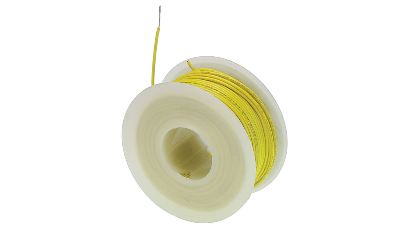 Fils de câblage Alpha Wire UL1007, 0,2 mm², Jaune, 24 AWG, 30m, 300 V