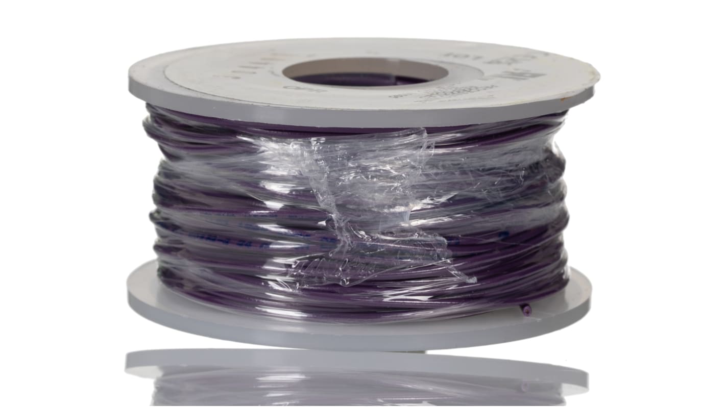 Fils de câblage Alpha Wire UL1007, Premium 3050, 0,2 mm², Violet, 24 AWG, 30m, 300 V