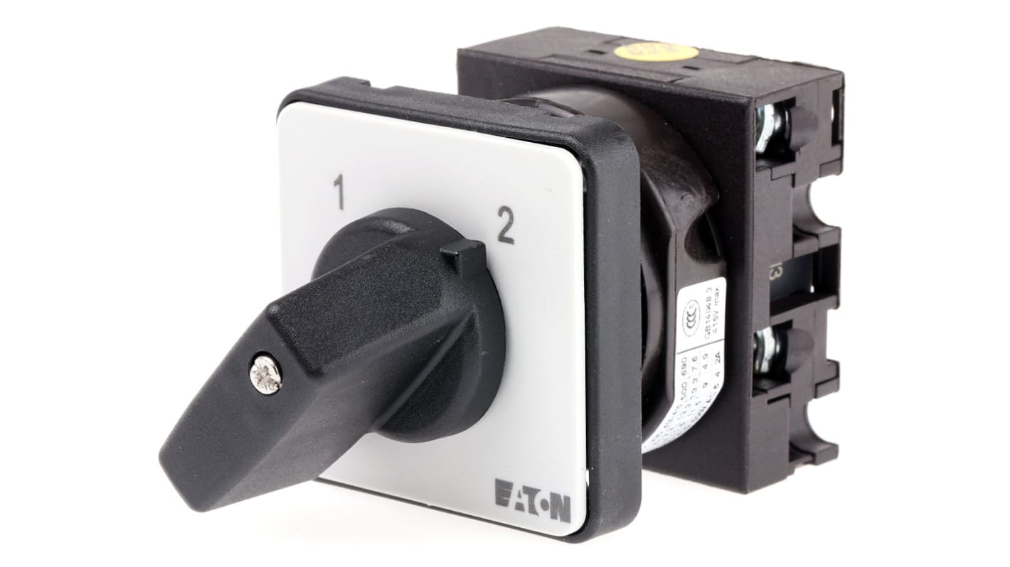 Interruttore Cam Eaton serie T0 78628225 T0-1-8220/E/EZ-P1, monopolare, 2 posizioni, 20A