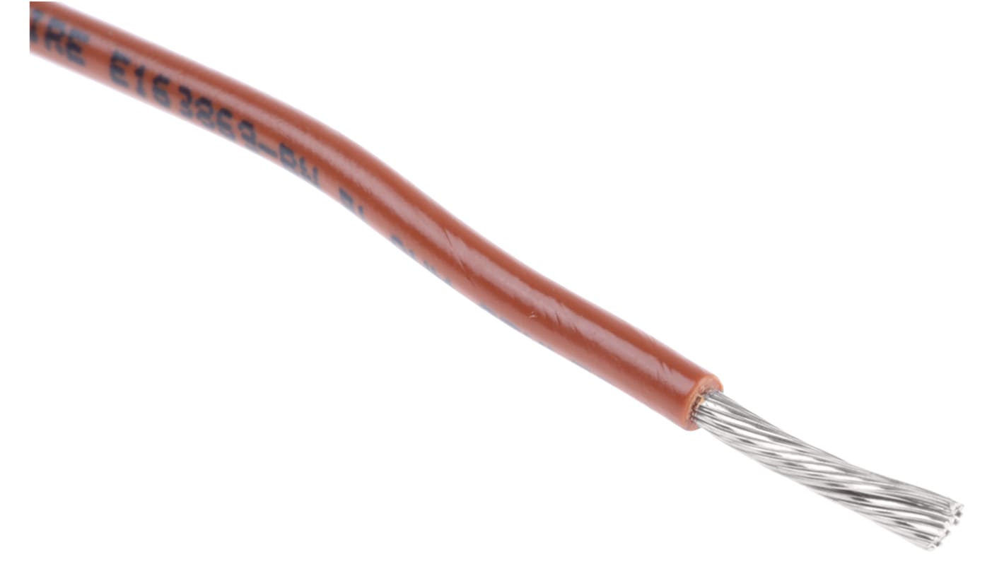 Alpha Wire Brown 1.3 mm² Hook Up Wire, 16 AWG, 26/0.25 mm, 30m, PVC Insulation