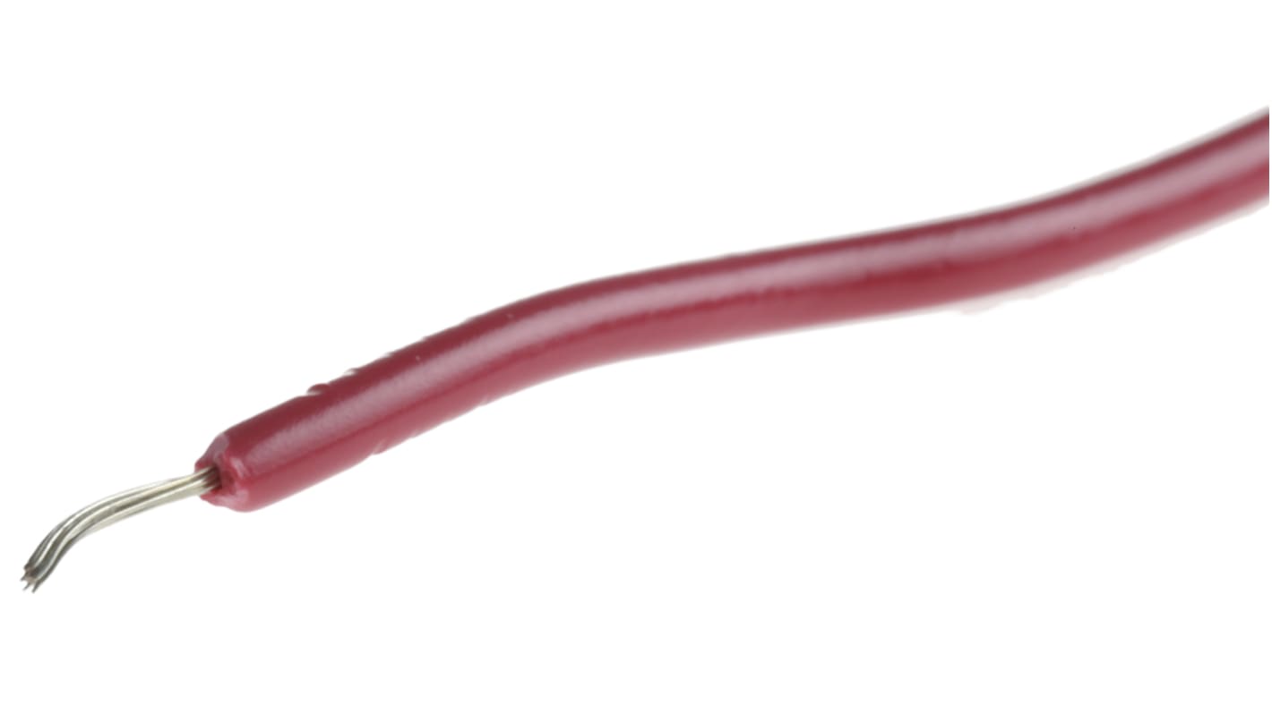 Alpha Wire Red 0.2 mm² Hook Up Wire, 24 AWG, 7/0.20 mm, 30m, PVC Insulation