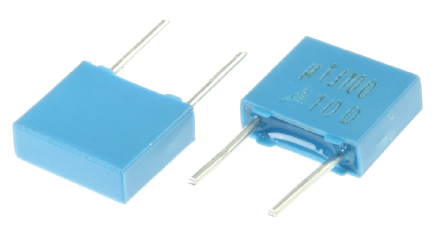 EPCOS B32529 Polyester Film Capacitor, 63 V ac, 100 V dc, ±5%, 100nF, Through Hole