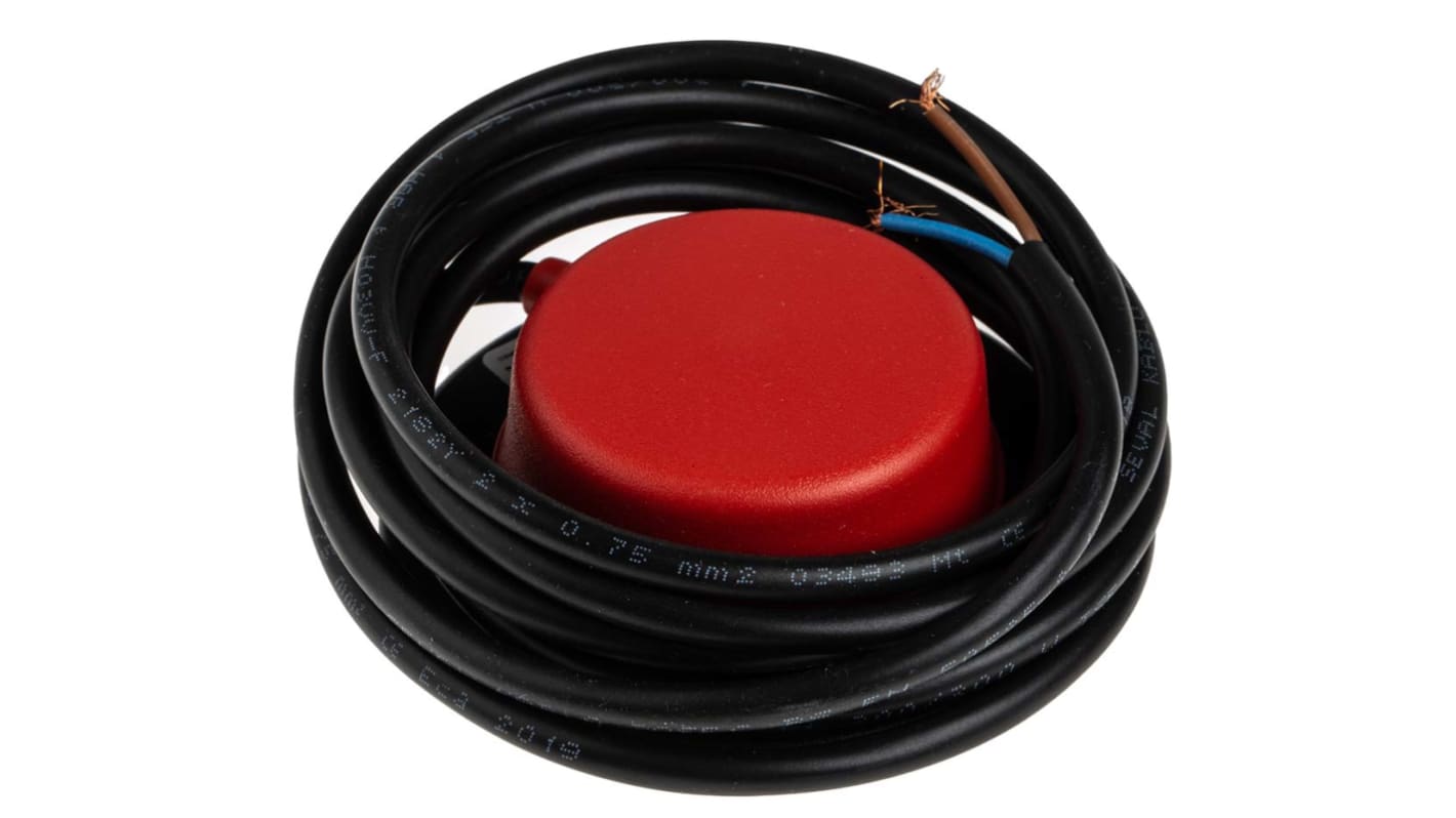 Foot switch Red NO contacts, 2 m cable