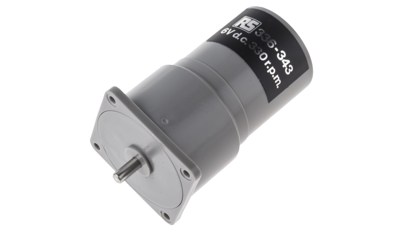 DC gearmotor, Børstegear, Hastighed: 330 o/min., 2.1 W, 6 V dc, 360 mA