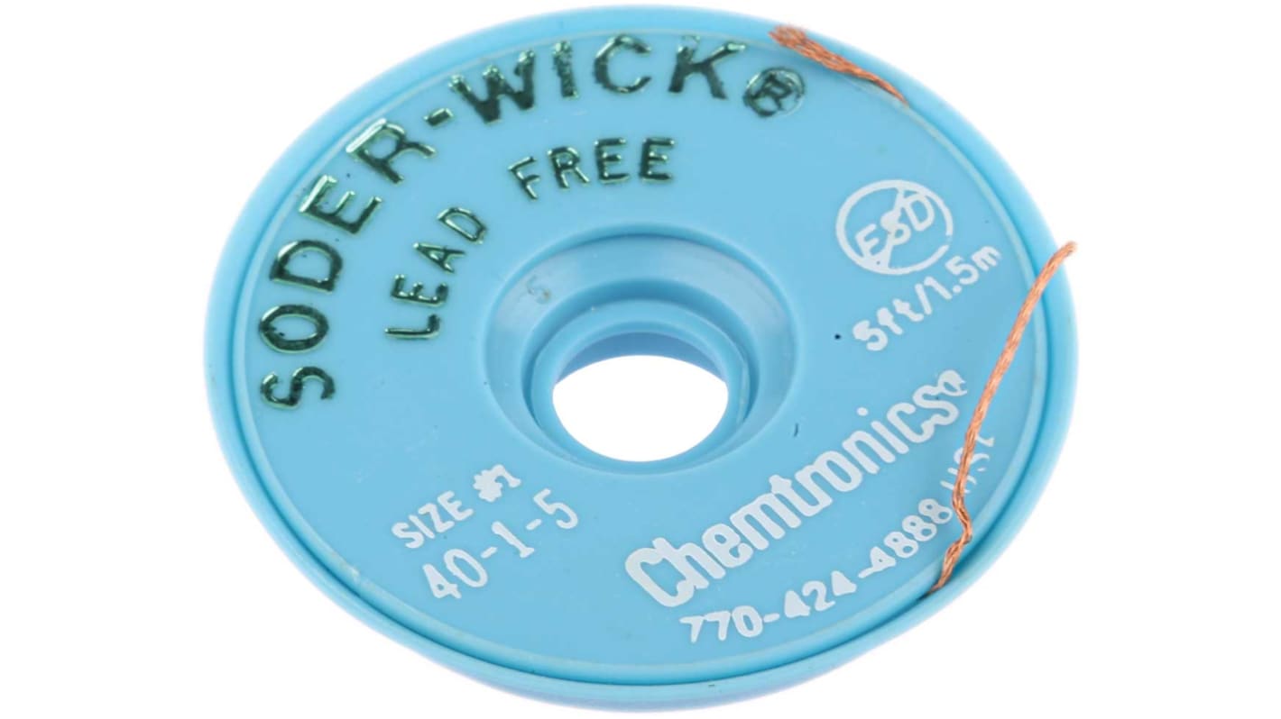 Chemtronics Soder-Wick Entlötlitze No Clean , bleifrei, 0.8mm x 1.5m