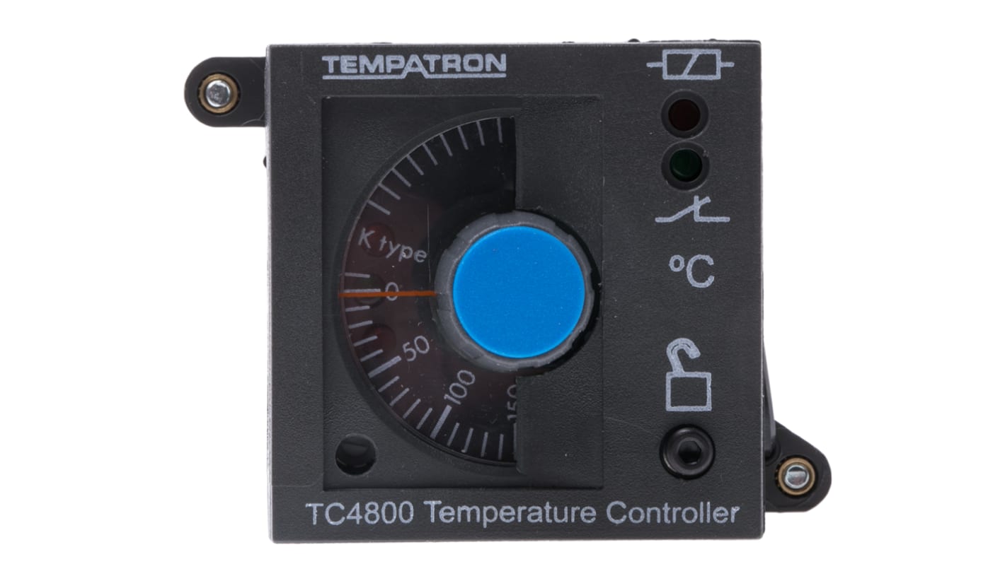 Tempatron 1/16 DIN On/Off Temperature Controller, 48 x 48mm, 1 Output Relay, 110 → 230 V ac Supply Voltage