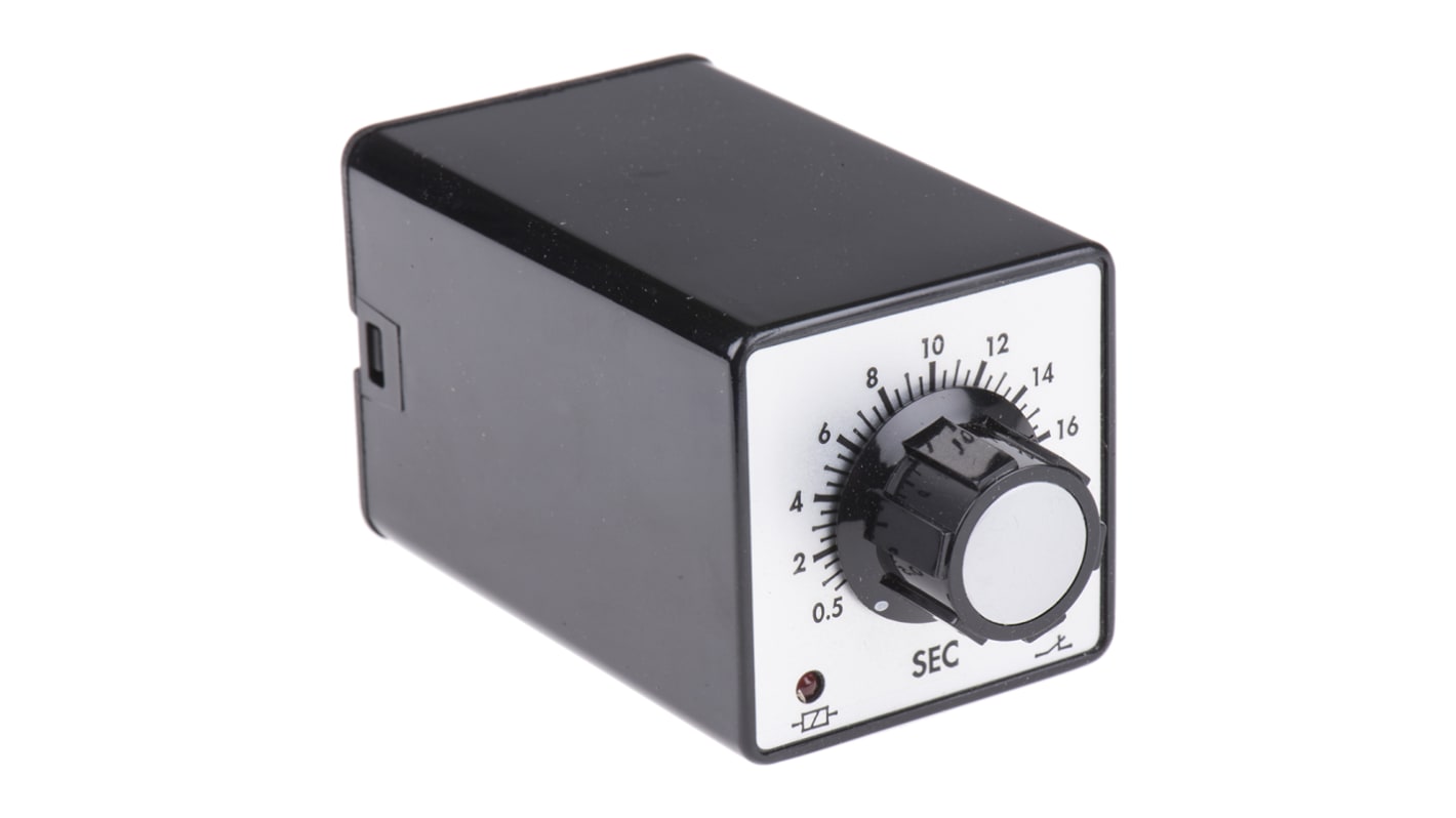 2BDE20SLP240VAC Tempatron Plug In Timer Relay, 240V ac, 2Contact, 0.