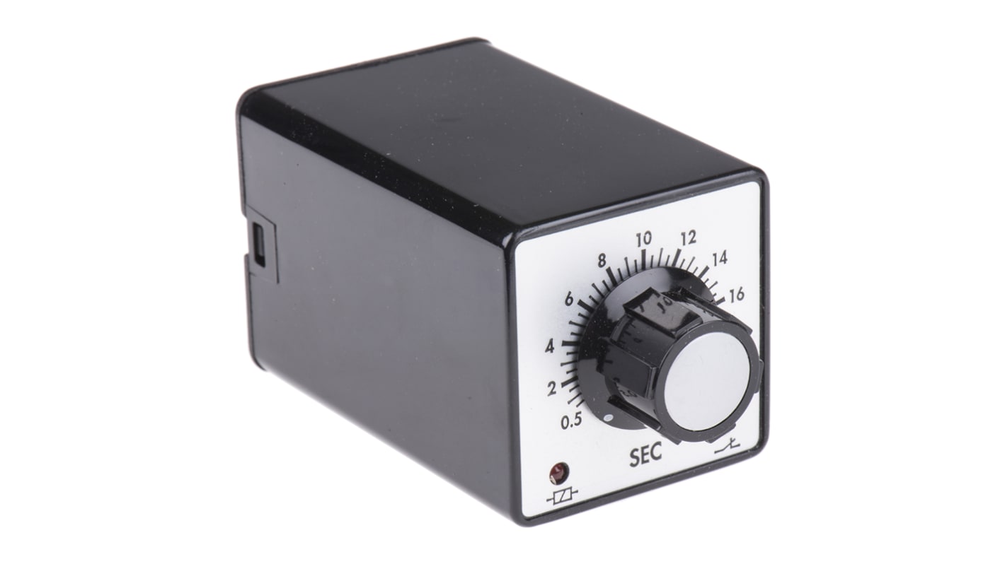 Tempatron Plug In Timer Relay, 240V ac, 2-Contact, 0.5 → 20s, 1-Function, DPDT