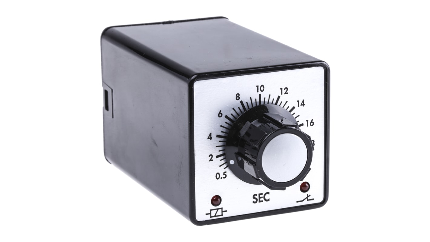 2BDE20SLP110VAC Tempatron Plug In Timer Relay, 110V ac, 2Contact, 0.