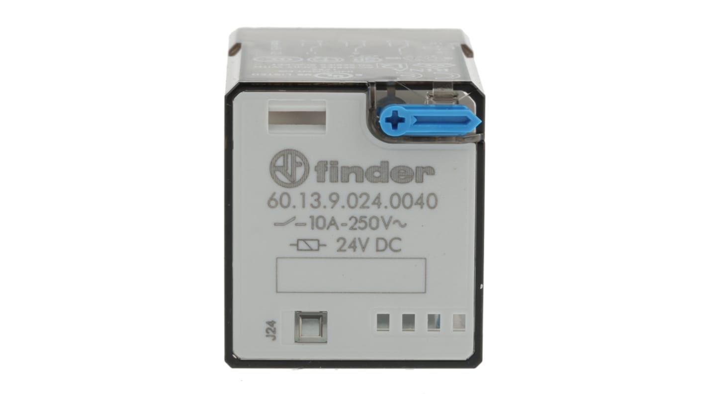 Finder Plug In Power Relay, 24V dc Coil, 10A Switching Current, 3PDT