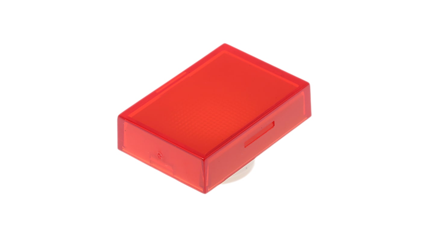 Red Rectangular Push Button Lens for use with TP2 Series