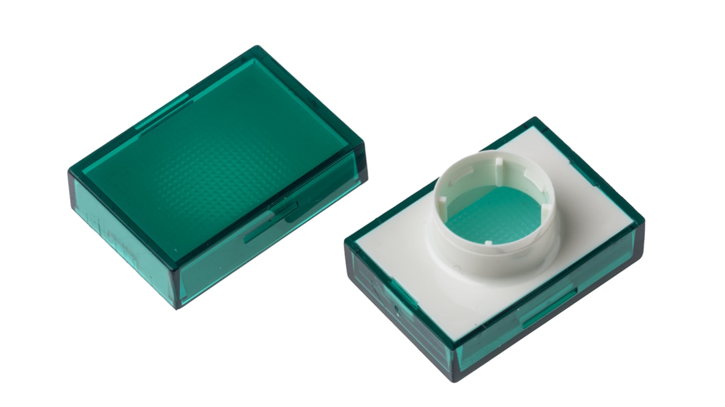 Lente pulsante Rettangolare Saia-Burgess 561211-605, colore Verde, per uso con Serie TP2